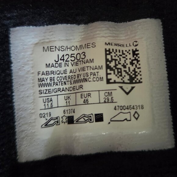 NEW NIB Merrell Moab 2 Mid Black Boots Men's 11.5 - Picture 13 of 16